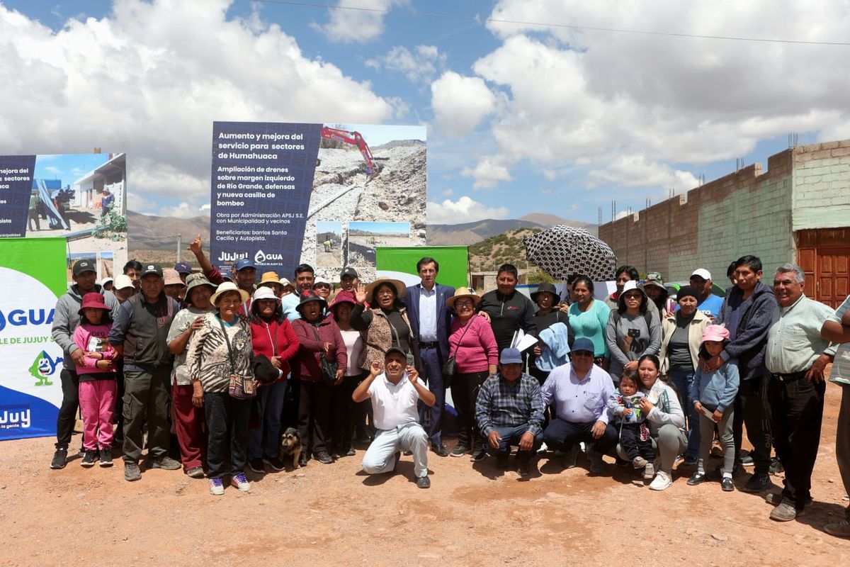 Sadir dejó en funcionamiento una red de agua potable en Humahuaca