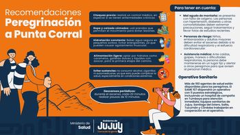 medidas para el cuidado de la salud en la peregrinacion a punta corral