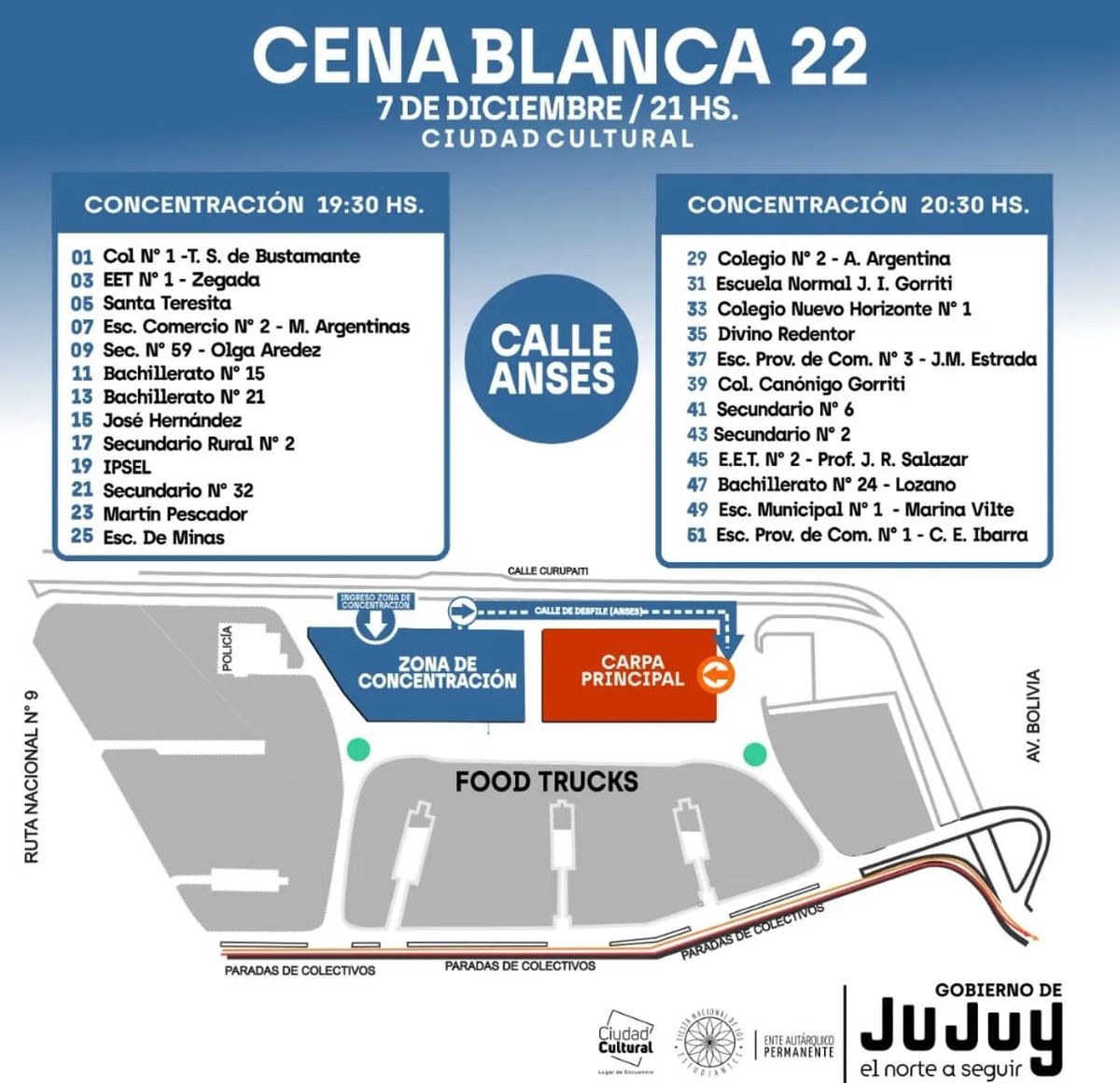 Operativo Cena Blanca en marcha Operativo Cena Blanca en marcha