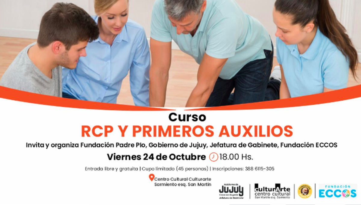 Un curso gratuito de RCP y primeros auxilios en Culturarte Un curso gratuito de RCP y primeros auxilios en Culturarte