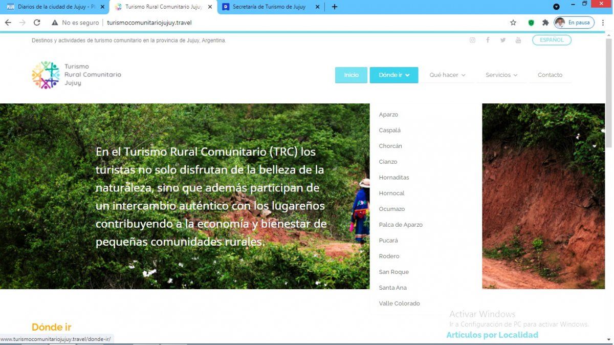 Nueva web de Turismo Jujuy y Turismo Rural Comunitario