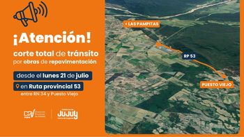 Jujuy Construye: corte total en la RP 53 por obras de repavimentación