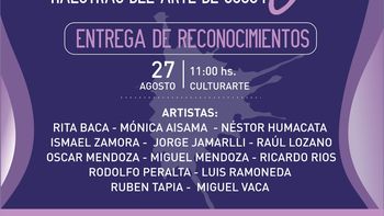 entregaran reconocimientos a grandes maestros y maestras del arte