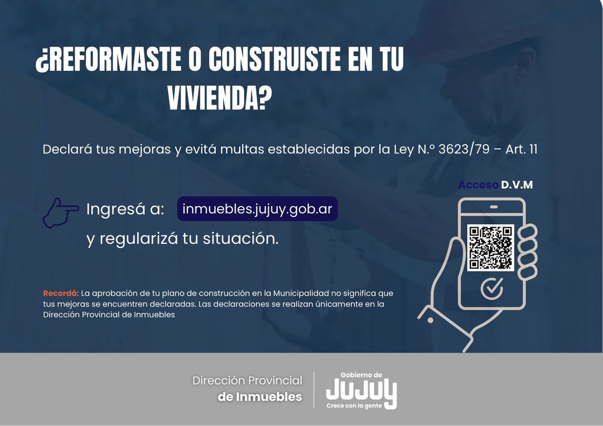 Inmuebles convoca a la declaración voluntaria de mejoras