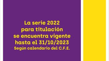se encuentra vigente la serie 2022 para titular