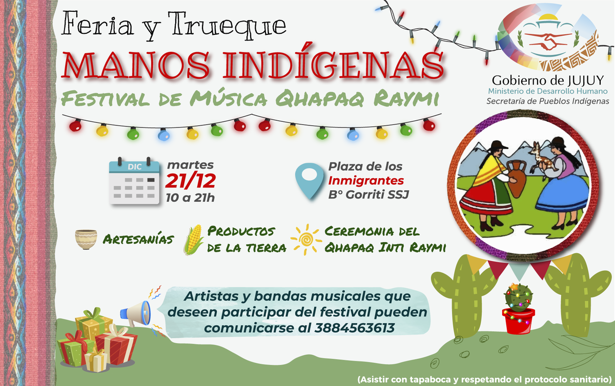 Manos Indígenas: este martes 21 habrá Feria y Festival por el Qhapaq Raymi