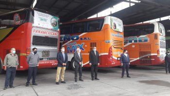 unidades de transporte interjurisdiccional se sumaron a la campana con casco siempre