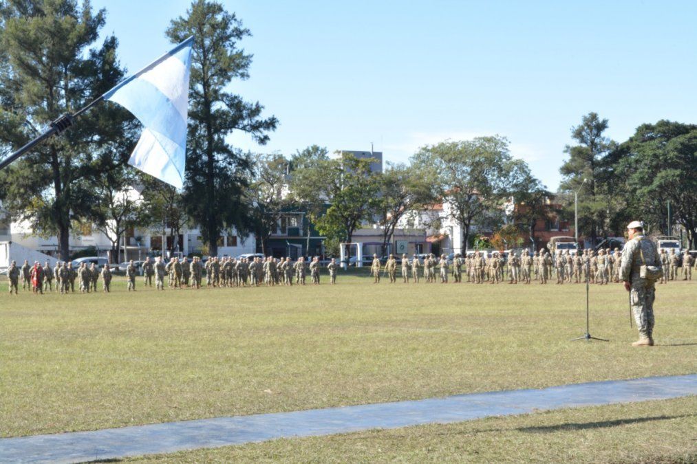 La ceremonia se realizó en el predio del polideportivo del Regimiento de Infantería de Montaña 20 Cazadores de Andes.